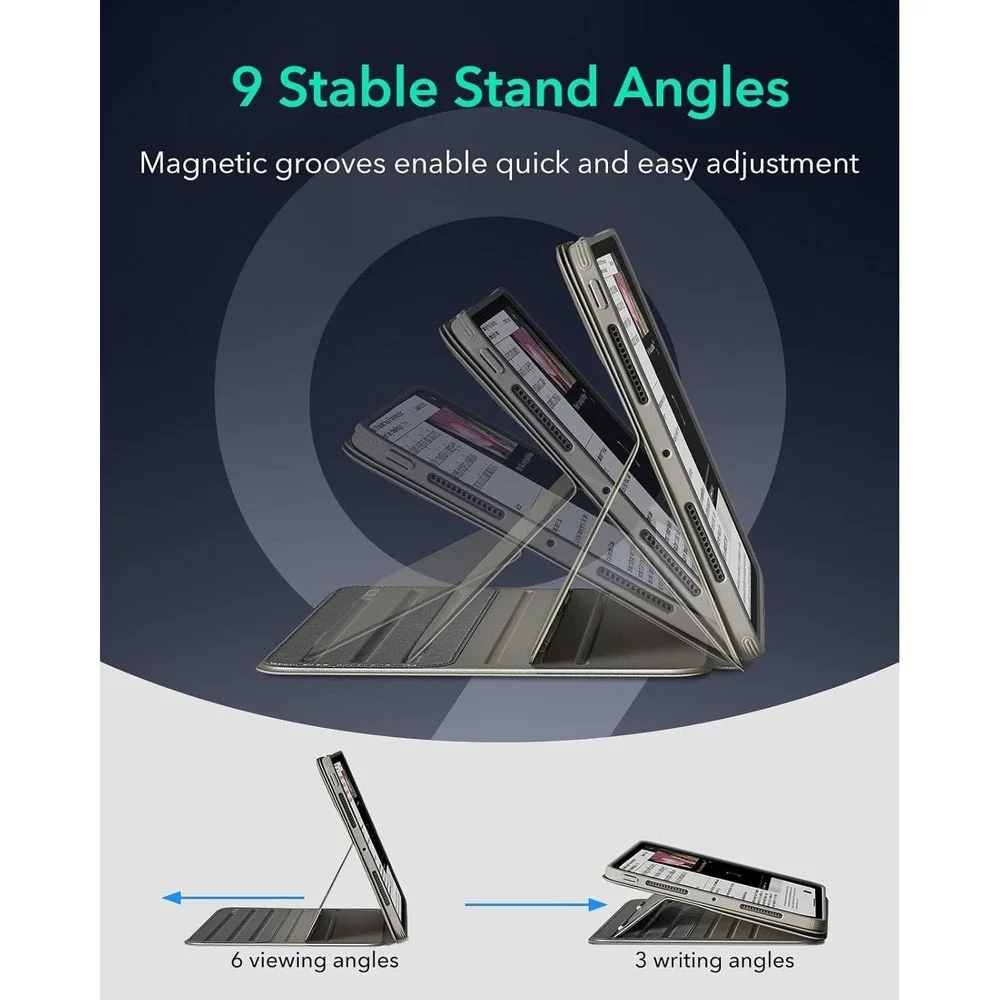 ESR iPad Pro 13 Case M5 M4 Magnetic Rotating Stand 6Angles Shift Series Titaniu